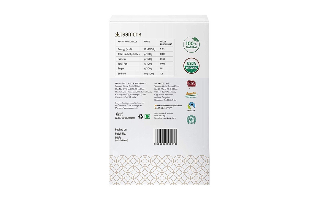 Teamonk Global Avana Green Tea    Pack  100 grams